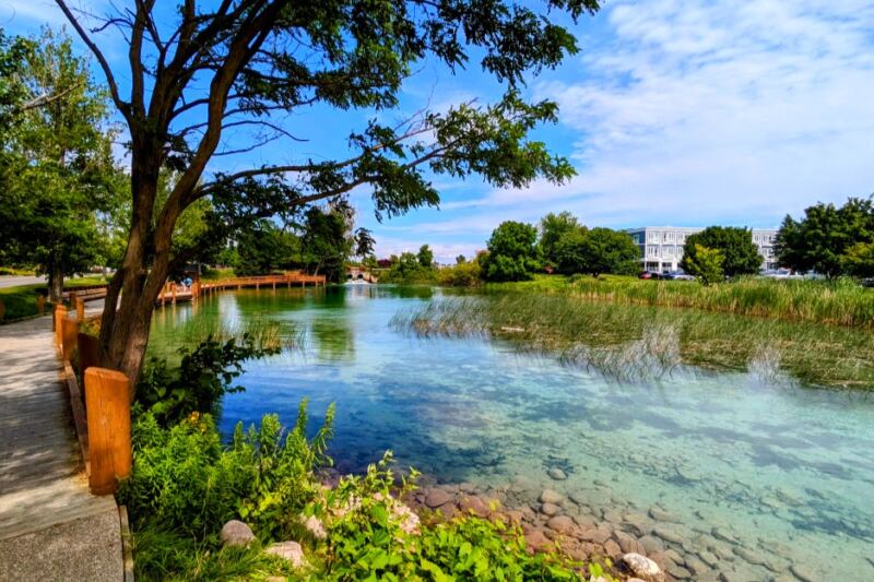 This Tiny Michigan Village Sits Between Two Lakes – and Travelers Driving to Traverse City Keep Missing It