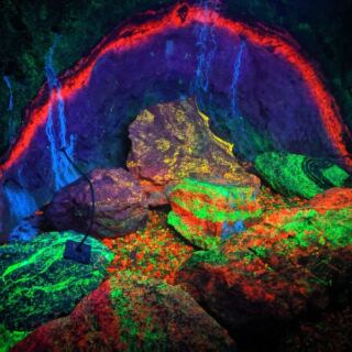 Beneath Sterling Hill Mining Museum, Fluorescent Rocks Turn A Mine Tunnel Rainbow