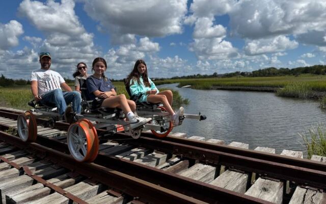 On This New Jersey Railbike Route, The Shoreline Rolls By Under Your Feet