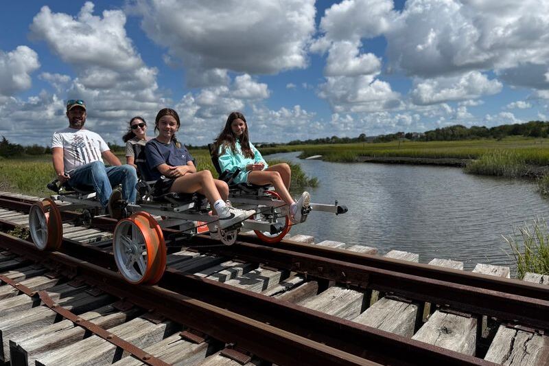 On This New Jersey Railbike Route, The Shoreline Rolls By Under Your Feet