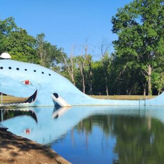 Route 66 Travelers Keep Missing This Giant Blue Whale in Catoosa, Oklahoma