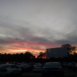 Hamilton Ohio’s Holiday Auto Theatre Still Lights Up A Giant Screen Under The Night Sky
