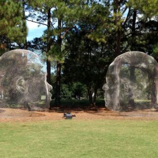This Free North Carolina Sculpture Garden Hides Dozens Of Whimsical Metal Creatures Along A Woodland Loop