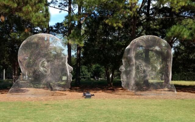 This Free North Carolina Sculpture Garden Hides Dozens Of Whimsical Metal Creatures Along A Woodland Loop