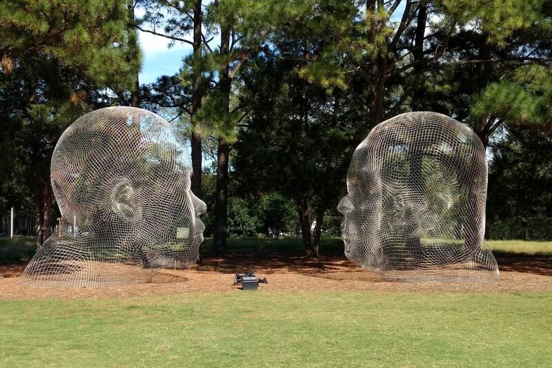 This Free North Carolina Sculpture Garden Hides Dozens Of Whimsical Metal Creatures Along A Woodland Loop