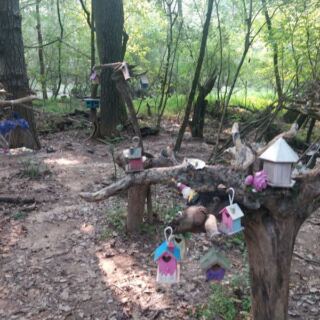 Along a Georgia Greenway Trail, a Tiny Fairy Village Hides in the Woods, Weathered but Still Enchanting