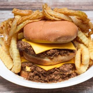 The Beacon Drive-In in Spartanburg, South Carolina Buries Its Chili Cheeseburgers Under a Mountain of Onion Rings