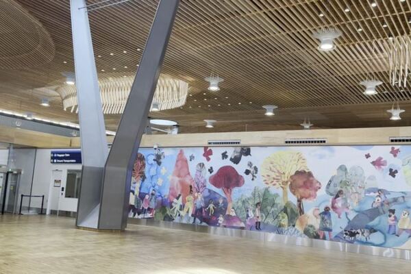 After 11 Years and $2.15 Billion, This Oregon Airport Reopens As a Forest-Inspired Stunner With Local Shops and Art