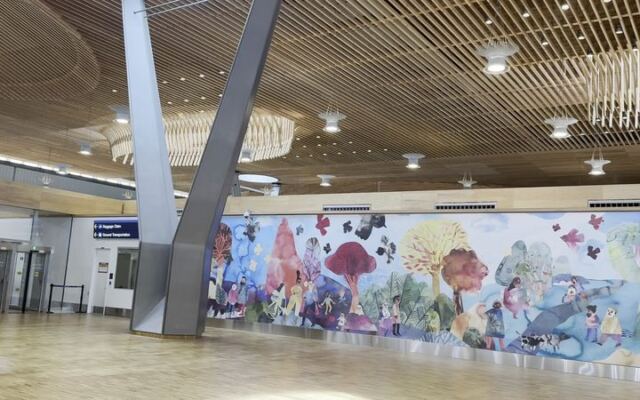 After 11 Years and $2.15 Billion, This Oregon Airport Reopens As a Forest-Inspired Stunner With Local Shops and Art