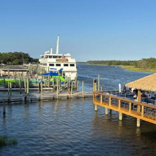 Fresh Flounder and Crab Meet a Riverside Tiki Bar at This South Carolina Marina Grill