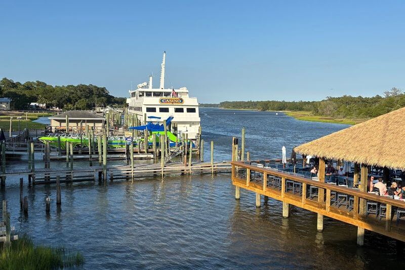 Fresh Flounder and Crab Meet a Riverside Tiki Bar at This South Carolina Marina Grill