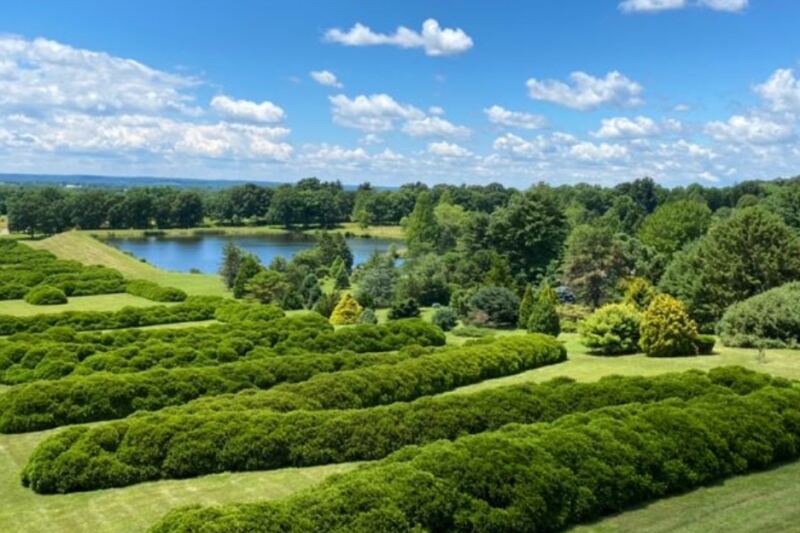 Rows Of Turtles And Prairie Trails Fill This Free Ohio Arboretum Beyond Its Famous Tower