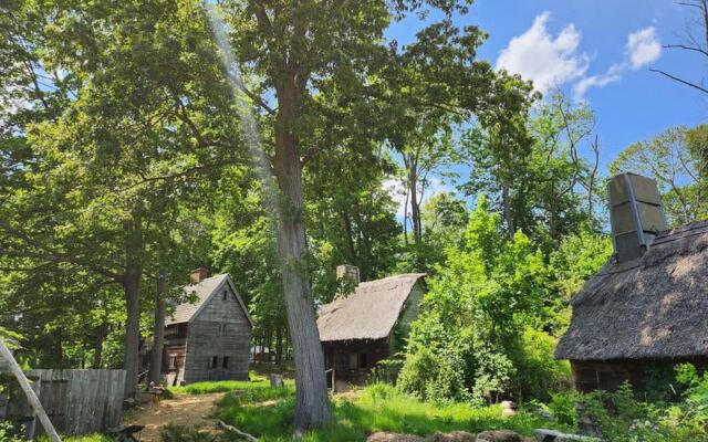 This Massachusetts Village Recreates 1630 Colonial Life, With Costumed Locals Working the Gardens and Tools