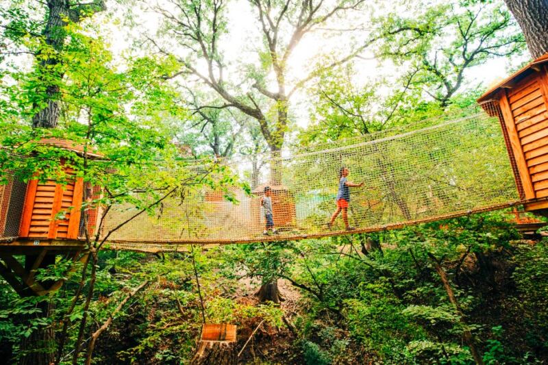 This Nebraska Tree Adventure Has 11 Treehouses and a 50-Foot Slide