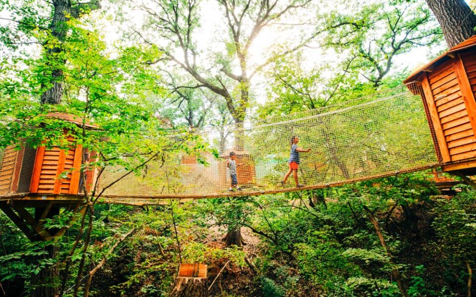 This Nebraska Tree Adventure Has 11 Treehouses and a 50-Foot Slide