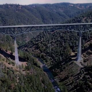 California’s Tallest Bridge Towers 730 Feet Over the American River Canyon