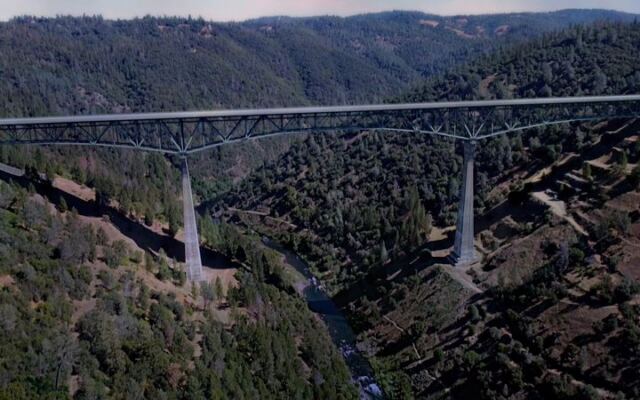 California’s Tallest Bridge Towers 730 Feet Over the American River Canyon