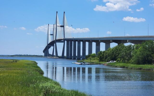 Georgia’s Tallest Cable-Stayed Bridge Has Drivers Hugging the Middle Lane 486 Feet Up