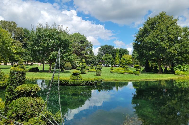 Deep In Columbus This Topiary Park Recreates A Famous Painting Entirely Out Of Shaped Shrubs