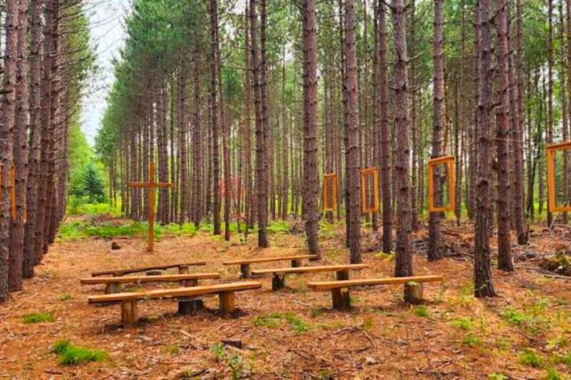 This Northern Michigan Campground Feels Like a Boutique Retreat – With Forest Trails and a Chapel in the Pines