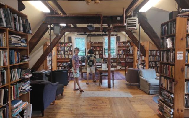 This Massachusetts Bookshop Hides a Model Train That Loops the Shelves While You Browse for Rare Finds