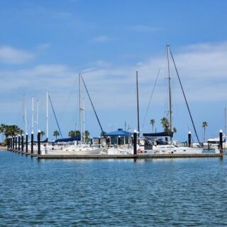 This Corpus Christi Marina Hangout Has a Floating Bar and an Upstairs Tavern Over the Bay