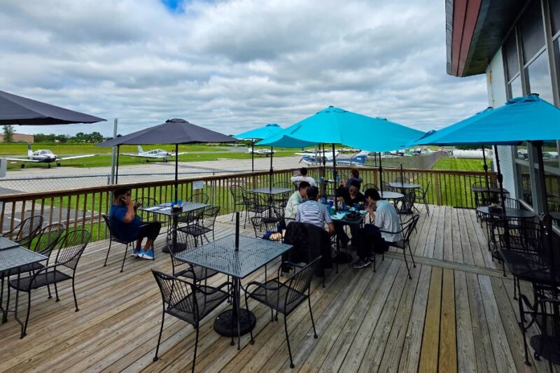 This Little Airport Cafe in Maryland Serves Breakfast on a Deck Where Small Planes Take Off and Land