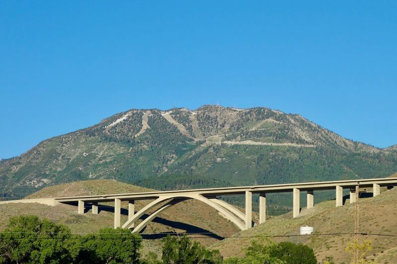 Nevada’s Galena Creek Bridge Carries I-580 Drivers High Over the Canyon with Sweeping Mt. Rose Views