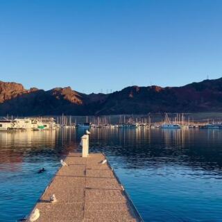 This Nevada Marina Hangout Floats on Lake Mead With a Dock Walk to Feed the Fish