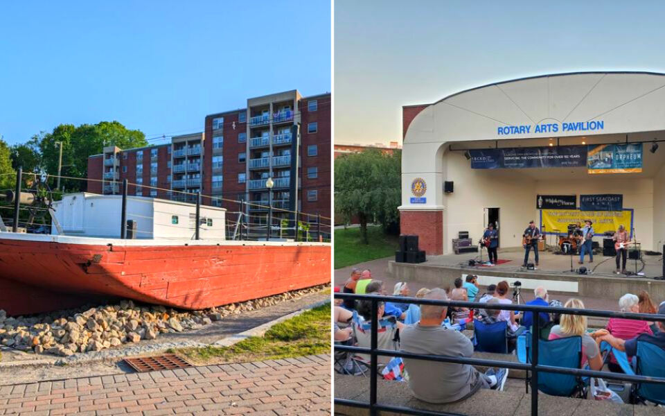 This New Hampshire Riverfront Park Has a Replica Colonial Boat, Splash Pad, and Live Summer Music