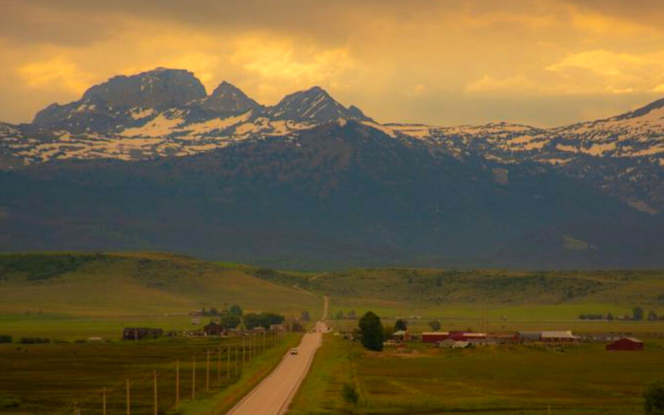 This 69-Mile Idaho Scenic Drive Passes Mountain Towns, Rolling Farmland, and Spectacular Teton Views
