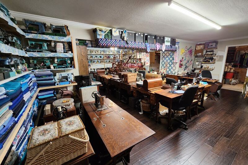 Over a Thousand Antique Sewing Machines Wait Here for You to Sit Down and Sew