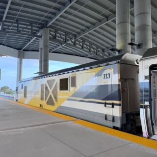 Complimentary Mimosas Flow in the Premium Cabin of This Scenic Florida Rail Journey