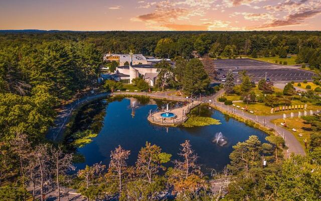 This Free Massachusetts Hilltop Shrine Lets You Walk Wooded Stations of the Cross Most Locals Never Expect So Close to Home