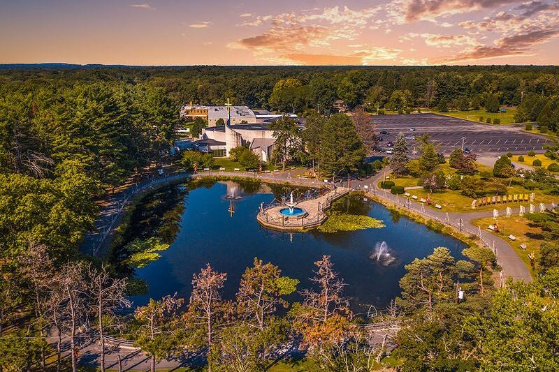 This Free Massachusetts Hilltop Shrine Lets You Walk Wooded Stations of the Cross Most Locals Never Expect So Close to Home