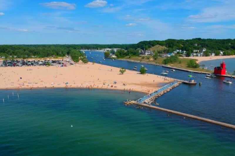 This Lake Michigan Campground Offers Front-Row Views of “Big Red” and Sunsets You Won’t Forget