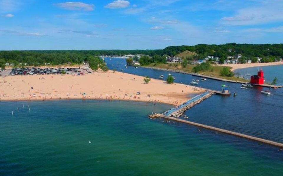 This Lake Michigan Campground Offers Front-Row Views of “Big Red” and Sunsets You Won’t Forget