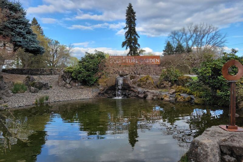 This Free Oregon Sculpture Garden Hides Metal Artworks Along A Wandering Path Through The Trees