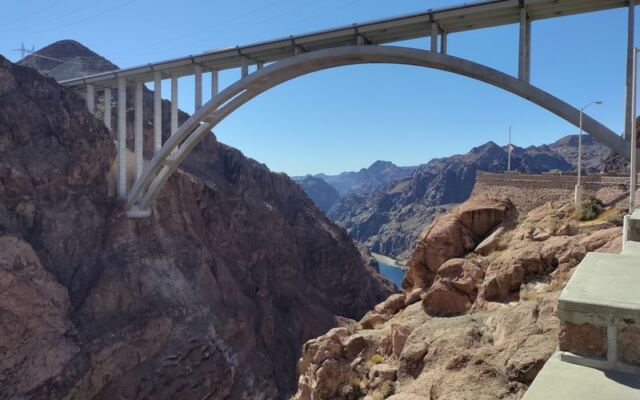 Nevada Drivers Cross This Soaring Span High Above the Colorado River and Black Canyon