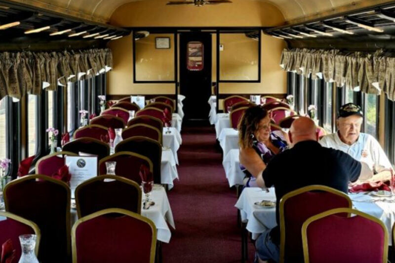 This Massachusetts Dinner Train Rolls Along The Cape Cod Canal While You Eat To A Sunset Over The Bay