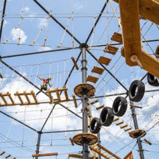 This Illinois Adventure Park Spreads Ziplines, Climbing Towers, Kayaking, and Biking Across 300 Former Quarry Acres