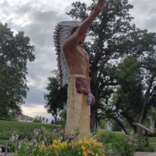 This Minnesota Town Has A 23-Foot Chief Watching Over The Lake