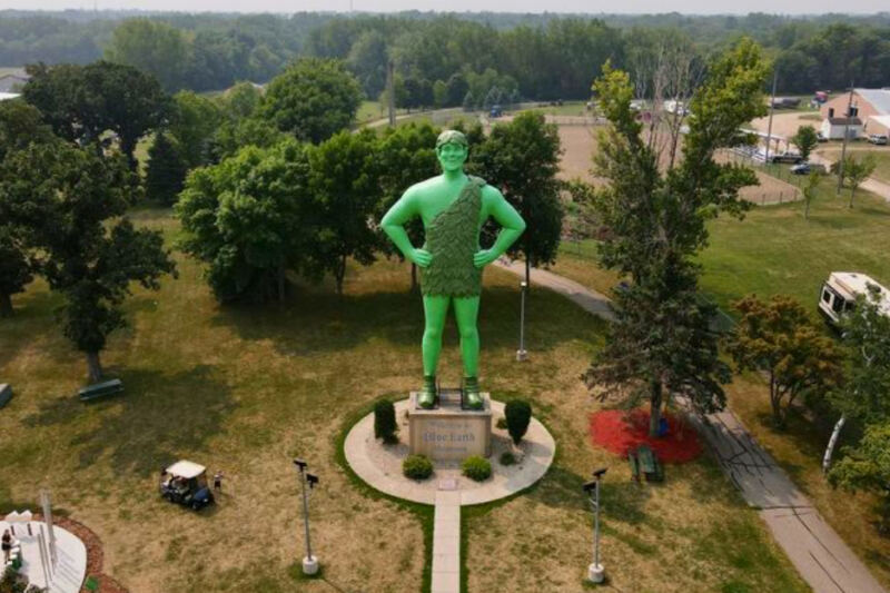 A Massive Green Giant Stands Beside the Highway in This Tiny Minnesota Town