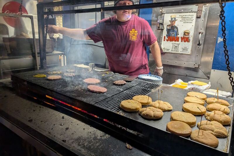 This Cash-Only Arizona Burger Joint Has Grilled Patties Over Mesquite Coals for 60 Years