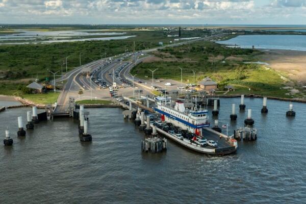 This Free Galveston, Texas Ferry Runs 24/7 to Bolivar Peninsula, and Dolphins Often Show Up on the Ride