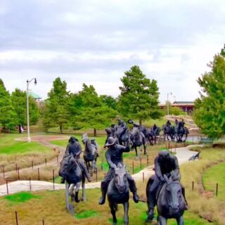 This Free Oklahoma City Sculpture Walk Lines A Canal Path With Larger-Than-Life Bronze Horses And Riders