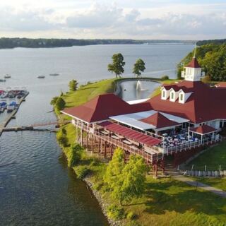 This Indiana Waterfront Jazz Spot Raises the Deck Shades for Sunset Over Eagle Creek Reservoir