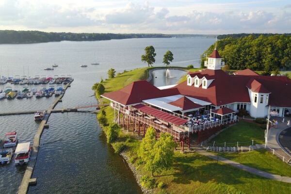 This Indiana Waterfront Jazz Spot Raises the Deck Shades for Sunset Over Eagle Creek Reservoir