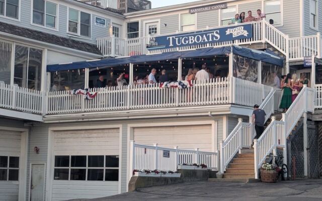 This Cape Cod Seafood Spot Plates Blackened Swordfish on a Heated Deck Right Over Hyannis Marina