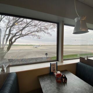 At This Indiana Airport Diner You Can Watch Planes Take Off Through Windows That Stretch The Whole Room